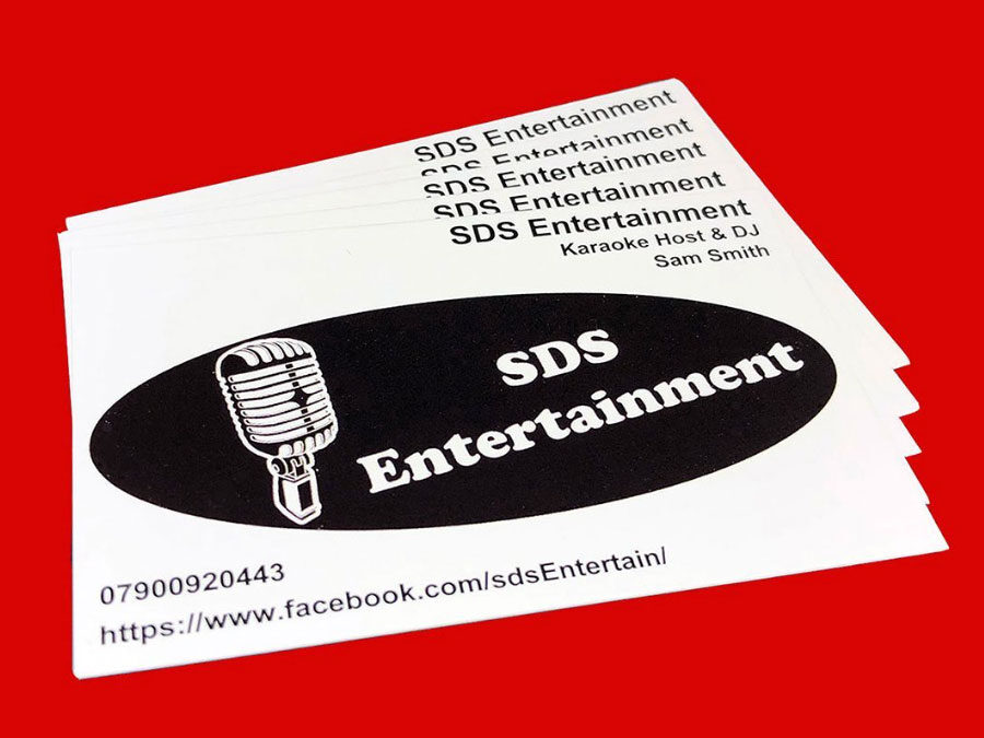 SDS Entertainment's business cards