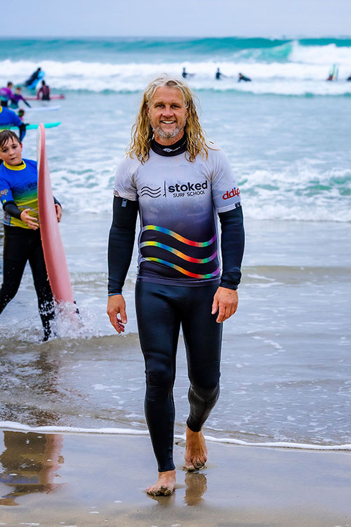 Stoked Surf School's head coach Julian Price
