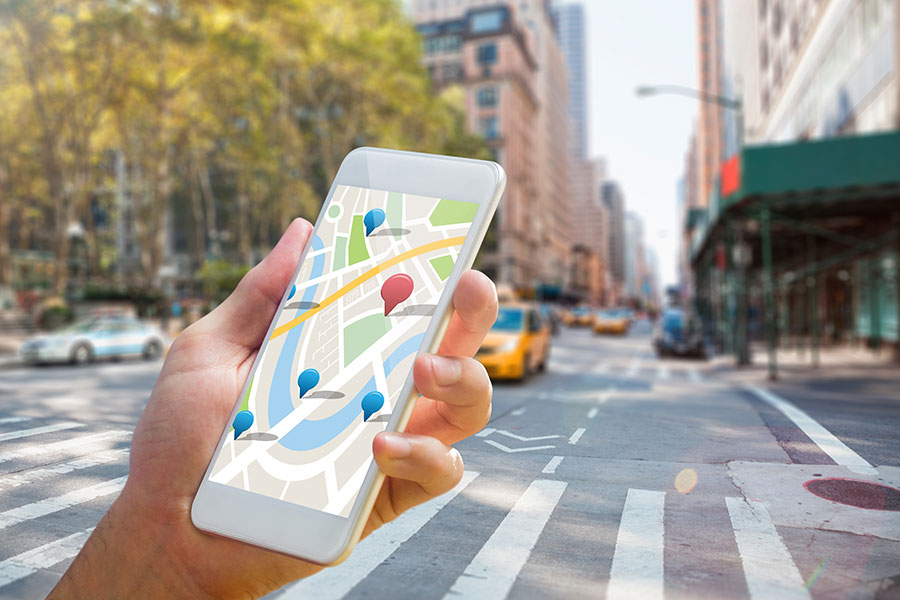 A person using Google Maps to find a Local Business