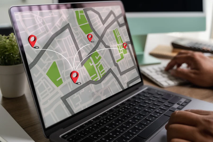 Someone checking Google Maps for their business' local visibility