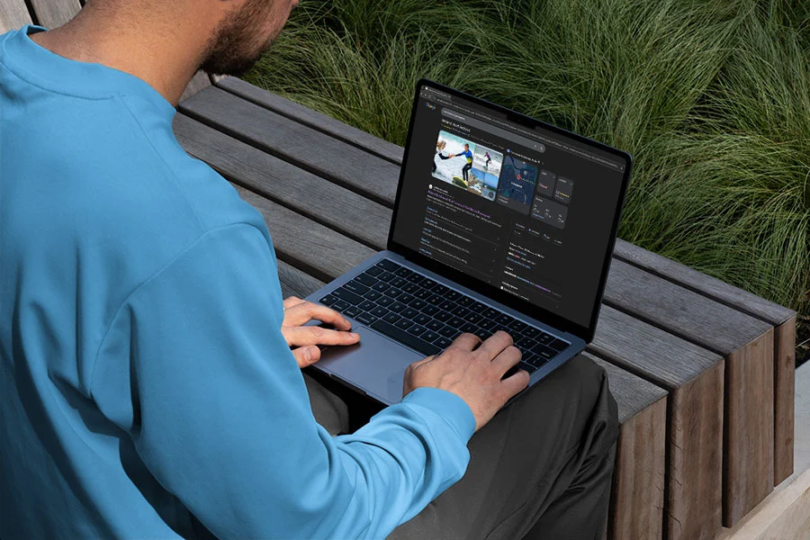 Someone looking at an optimised Google Business Profile