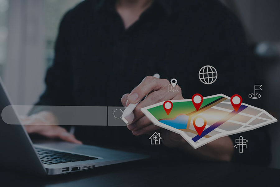 Someone optimising a website for Local SEO