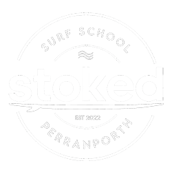 Stoked Surf School circle logo